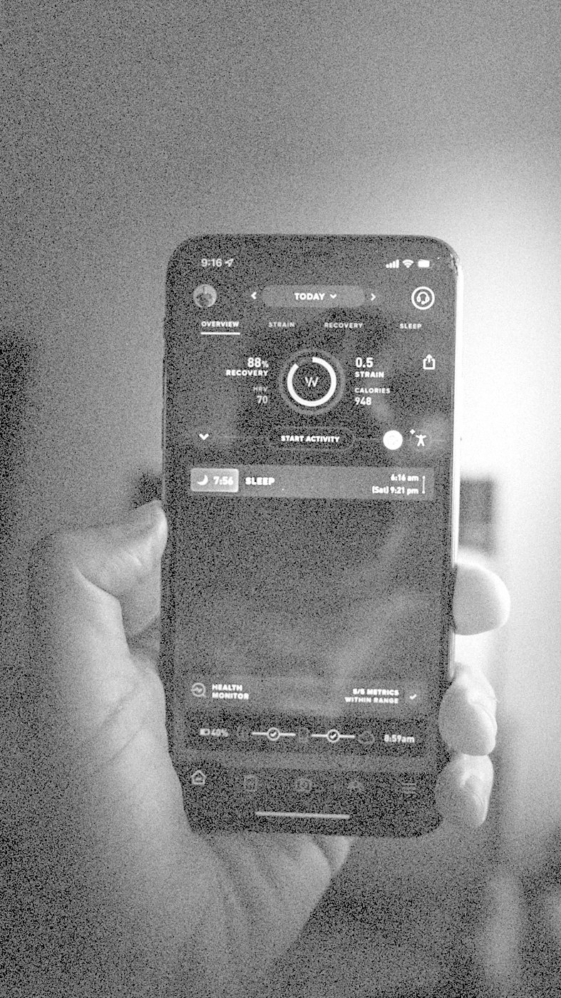 A phone showing a training app